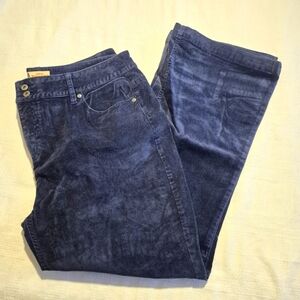 Faded Glory women's size 20W navy blue stretch corduroy pants, EUC